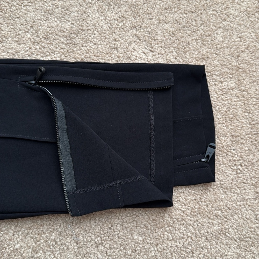 Cinq a Sept Adalie High Rise Drawstring Waist Zipped Cuffs Black Pants Medium - Picture 11 of 11